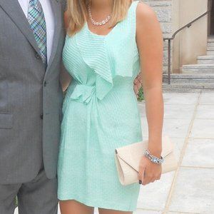 Ali Ro Textured Silk Cocktail Dress Mint Size 4